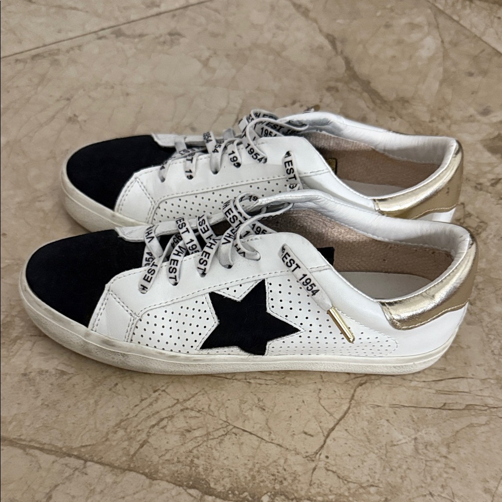 Vintage Havana Black and Gold Sneakers